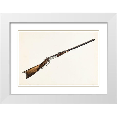 Rifle 1936 White Modern Wood Framed Art Print with Double Matting by Simon, Natalie