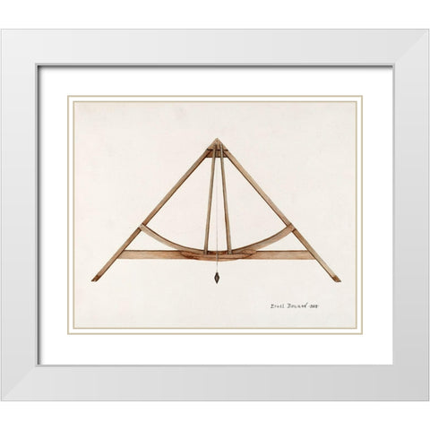 Road Level 1938 White Modern Wood Framed Art Print with Double Matting by Dougan, Ethel