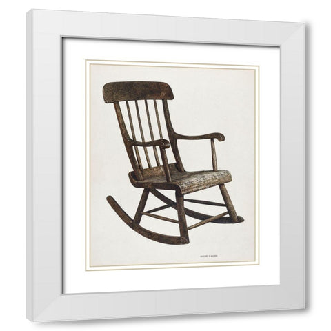 Rocker 1940 White Modern Wood Framed Art Print with Double Matting by Brown, George C.
