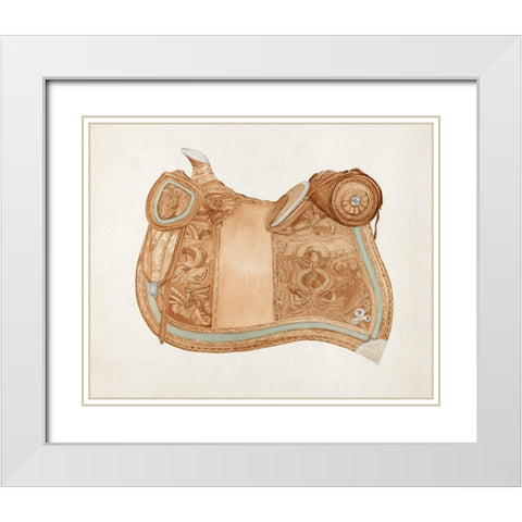 Saddle 1937 White Modern Wood Framed Art Print with Double Matting by Woods, Ranka S.