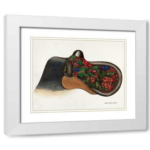 Side Saddle - California Style 1937 White Modern Wood Framed Art Print with Double Matting by Waddel, Harry Mann