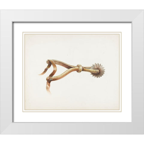 Spur 1936 White Modern Wood Framed Art Print with Double Matting by Transpota, Gerald