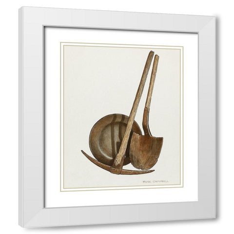 Tools 1935 White Modern Wood Framed Art Print with Double Matting by Campbell-Gerke, Rose