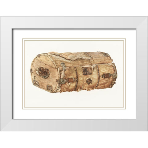 Trunk 1937 White Modern Wood Framed Art Print with Double Matting by Thorsen, John