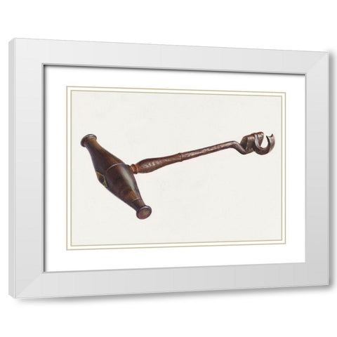 Turn Key Tooth Extractor 1938 White Modern Wood Framed Art Print with Double Matting by Henderer, Regina