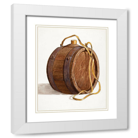 Water Barrel of Runlet White Modern Wood Framed Art Print with Double Matting by Bartlett, Dana