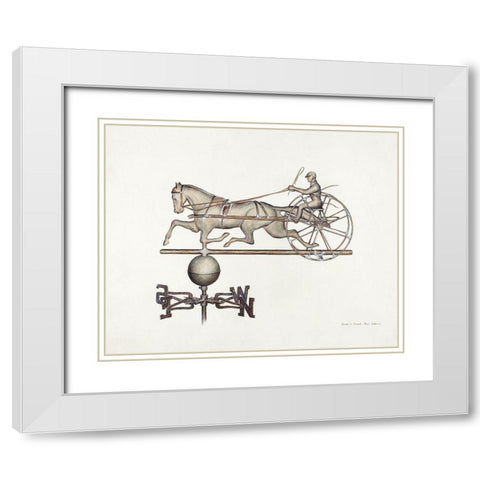 Weather Vane 1939 White Modern Wood Framed Art Print with Double Matting by Ford, Samuel W.