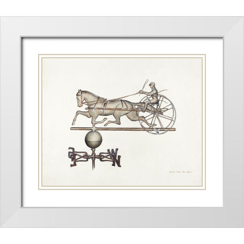 Weather Vane 1939 White Modern Wood Framed Art Print with Double Matting by Ford, Samuel W.