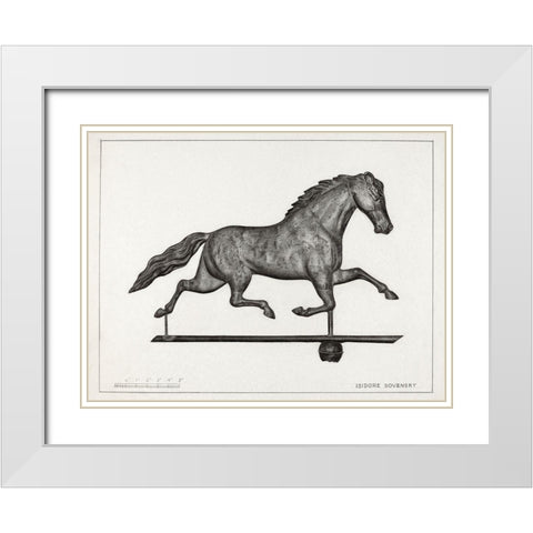 Weather Vane Finial 1937 White Modern Wood Framed Art Print with Double Matting by Sovensky, Isidore