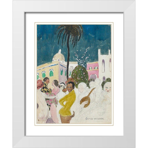 Carnival White Modern Wood Framed Art Print with Double Matting by Wegener, Gerda