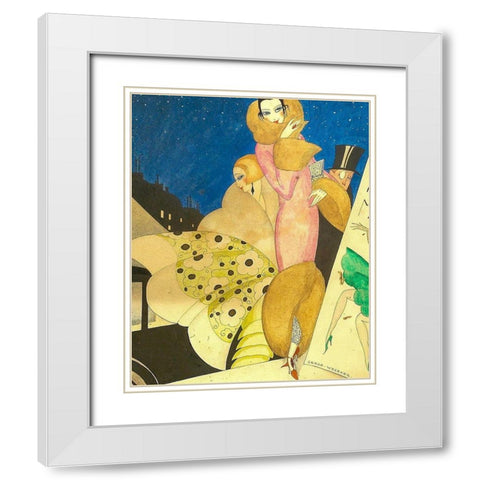 The Premiere White Modern Wood Framed Art Print with Double Matting by Wegener, Gerda