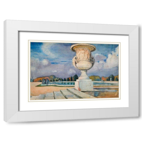 The Vase of Peace Versailles White Modern Wood Framed Art Print with Double Matting by Wegener, Gerda