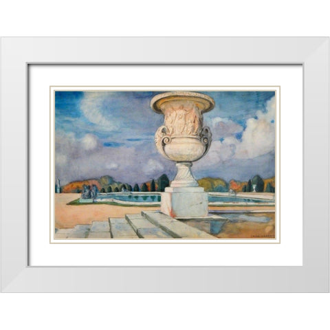 The Vase of Peace Versailles White Modern Wood Framed Art Print with Double Matting by Wegener, Gerda