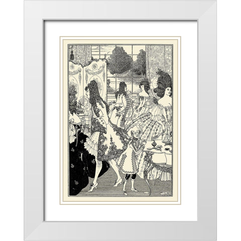 Rape of the Lock 1896 - Rape of the Lock White Modern Wood Framed Art Print with Double Matting by Beardsley, Aubrey