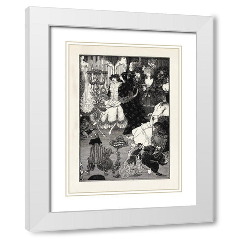 Under the Hill 1903 - Toilet of Helen White Modern Wood Framed Art Print with Double Matting by Beardsley, Aubrey