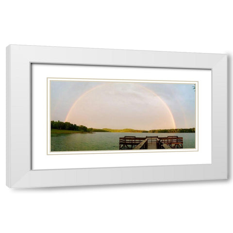 Nolin River Lake-Bee Spring-Kentucky White Modern Wood Framed Art Print with Double Matting by Robertson, Danielle