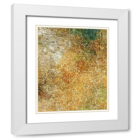 Cracked and Crumbling White Modern Wood Framed Art Print with Double Matting by Alpenglow Workshop