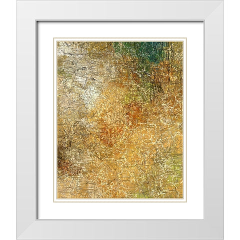 Cracked and Crumbling White Modern Wood Framed Art Print with Double Matting by Alpenglow Workshop