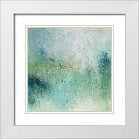 Dandelion Fluff White Modern Wood Framed Art Print with Double Matting by Alpenglow Workshop