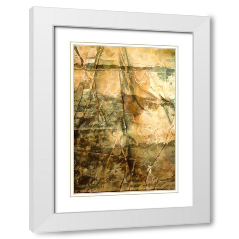 Desert Varnish White Modern Wood Framed Art Print with Double Matting by Alpenglow Workshop