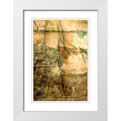 Desert Varnish White Modern Wood Framed Art Print with Double Matting by Alpenglow Workshop