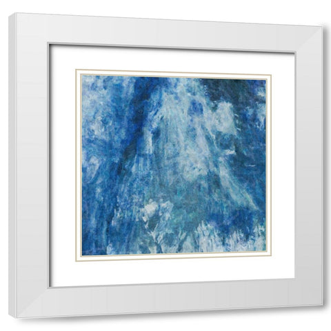 Distressed Jeans II White Modern Wood Framed Art Print with Double Matting by Alpenglow Workshop