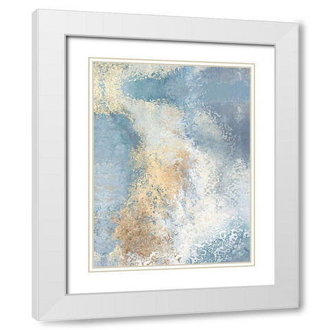 Flowing Stream III White Modern Wood Framed Art Print with Double Matting by Alpenglow Workshop
