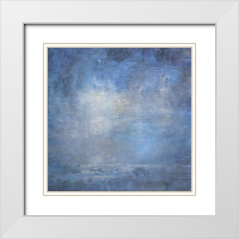 Foggy Cove White Modern Wood Framed Art Print with Double Matting by Alpenglow Workshop