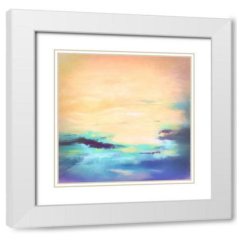 Parting Clouds White Modern Wood Framed Art Print with Double Matting by Alpenglow Workshop