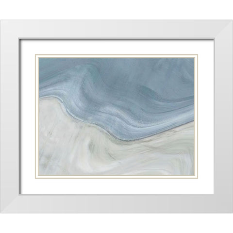 Sand and Sea White Modern Wood Framed Art Print with Double Matting by Alpenglow Workshop