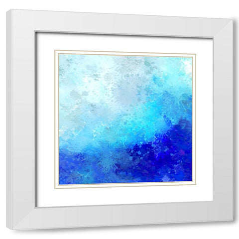 Splashing Surf White Modern Wood Framed Art Print with Double Matting by Alpenglow Workshop