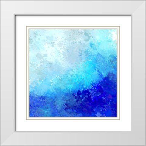 Splashing Surf White Modern Wood Framed Art Print with Double Matting by Alpenglow Workshop