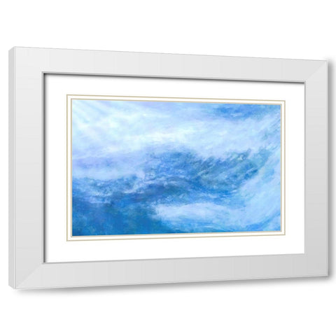 Storm Tossed Waves White Modern Wood Framed Art Print with Double Matting by Alpenglow Workshop