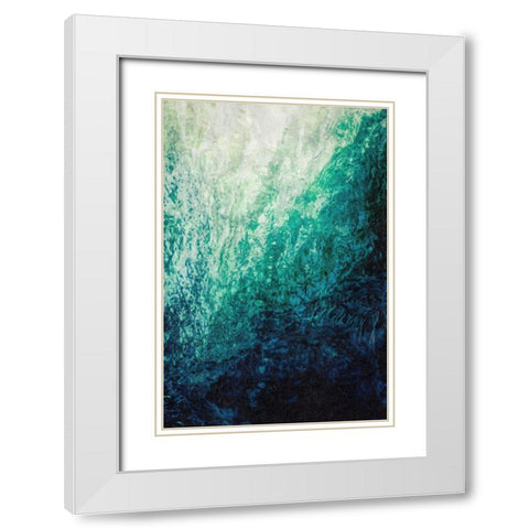 Under the Wave White Modern Wood Framed Art Print with Double Matting by Alpenglow Workshop