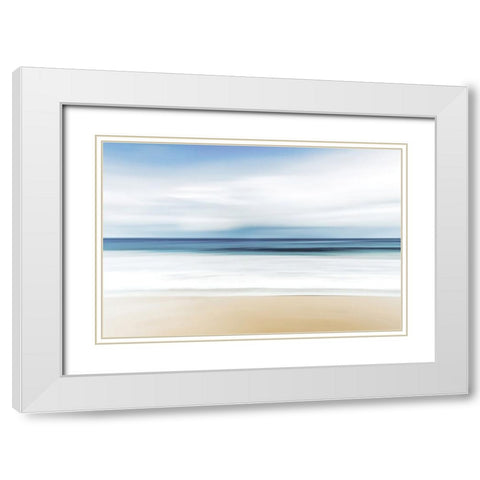 Beach White Modern Wood Framed Art Print with Double Matting by Alpenglow Workshop