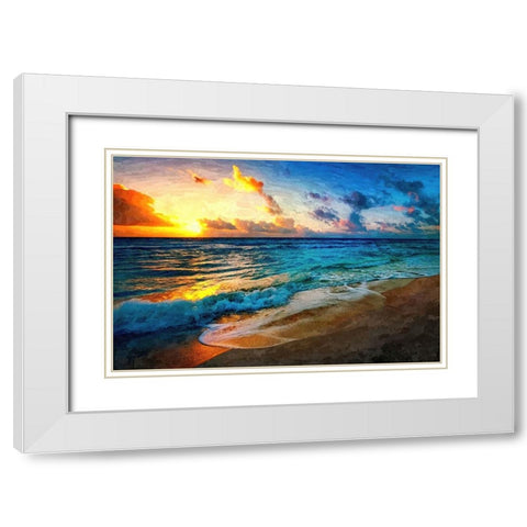 Between Sea And Sky White Modern Wood Framed Art Print with Double Matting by Alpenglow Workshop