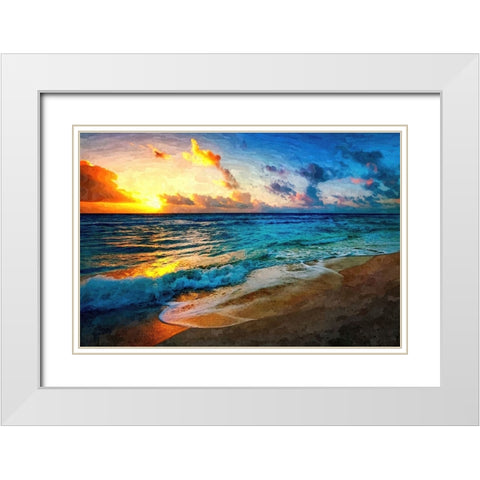 Between Sea And Sky White Modern Wood Framed Art Print with Double Matting by Alpenglow Workshop