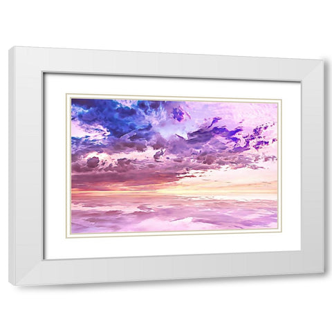 Floating in a Sea of Clouds White Modern Wood Framed Art Print with Double Matting by Alpenglow Workshop