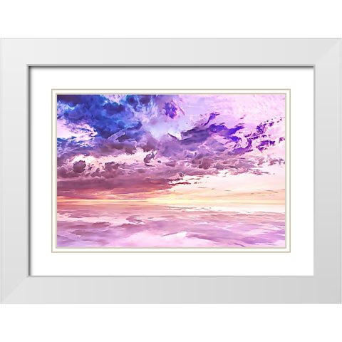 Floating in a Sea of Clouds White Modern Wood Framed Art Print with Double Matting by Alpenglow Workshop
