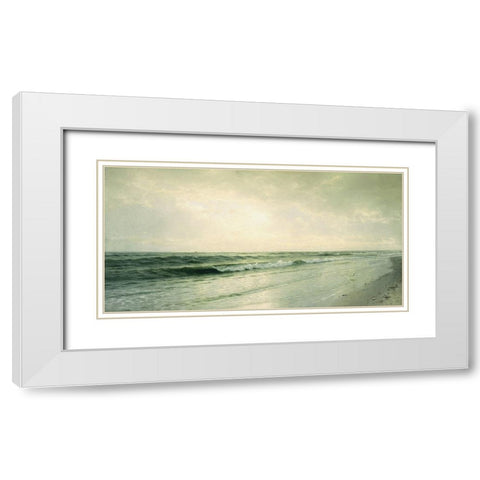 Quiet Seascape White Modern Wood Framed Art Print with Double Matting by Alpenglow Workshop
