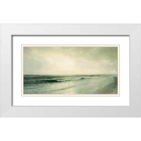 Quiet Seascape White Modern Wood Framed Art Print with Double Matting by Alpenglow Workshop