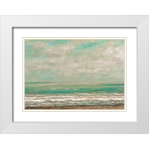 Rising Tides White Modern Wood Framed Art Print with Double Matting by Alpenglow Workshop