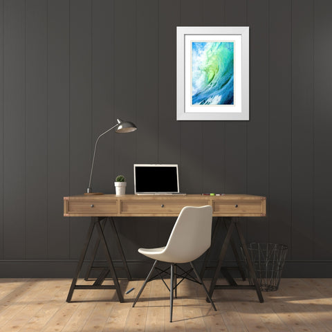Surfs Up White Modern Wood Framed Art Print with Double Matting by Alpenglow Workshop