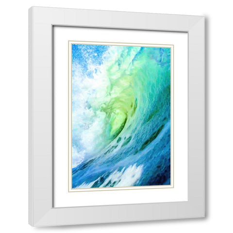Surfs Up White Modern Wood Framed Art Print with Double Matting by Alpenglow Workshop