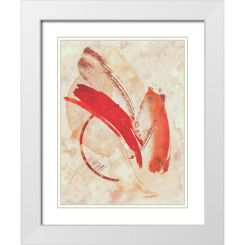 Ascending Notes White Modern Wood Framed Art Print with Double Matting by Alpenglow Workshop