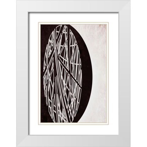 Bicycle Tire White Modern Wood Framed Art Print with Double Matting by Alpenglow Workshop