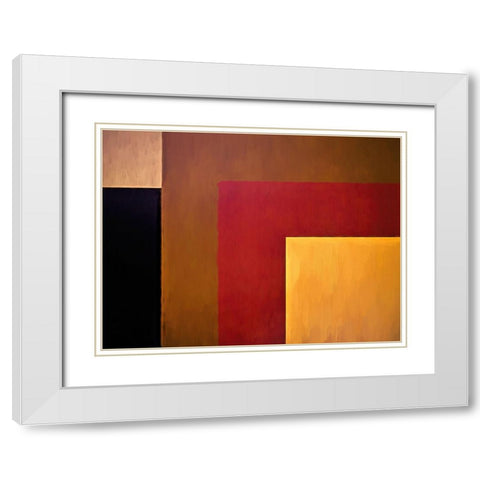 Caramel and Cappuccino White Modern Wood Framed Art Print with Double Matting by Alpenglow Workshop