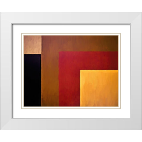 Caramel and Cappuccino White Modern Wood Framed Art Print with Double Matting by Alpenglow Workshop