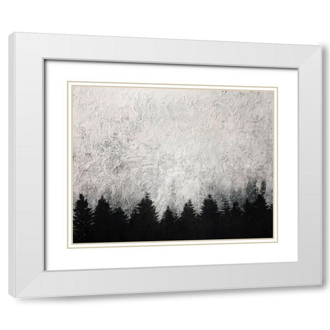 Cloudy Day in the Forest White Modern Wood Framed Art Print with Double Matting by Alpenglow Workshop