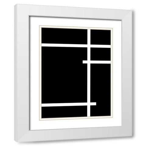 Criss Cross Reverse White Modern Wood Framed Art Print with Double Matting by Alpenglow Workshop